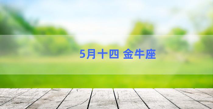 5月十四 金牛座